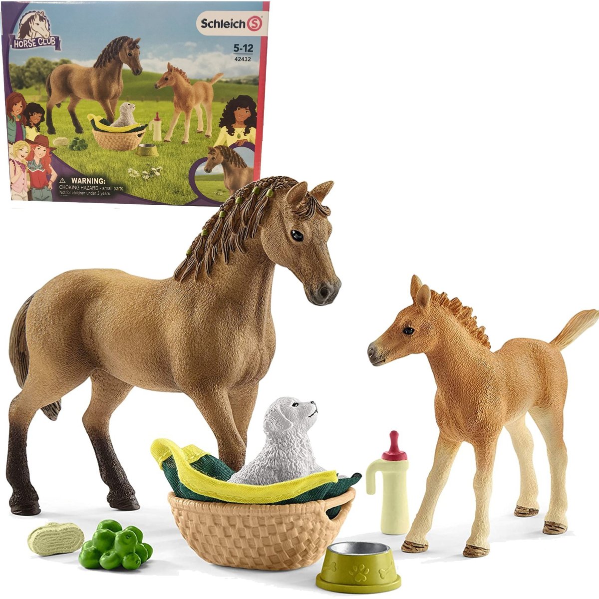 Schleich Zestaw Pielęgnacyjny Quarter koń + źrebię 42432