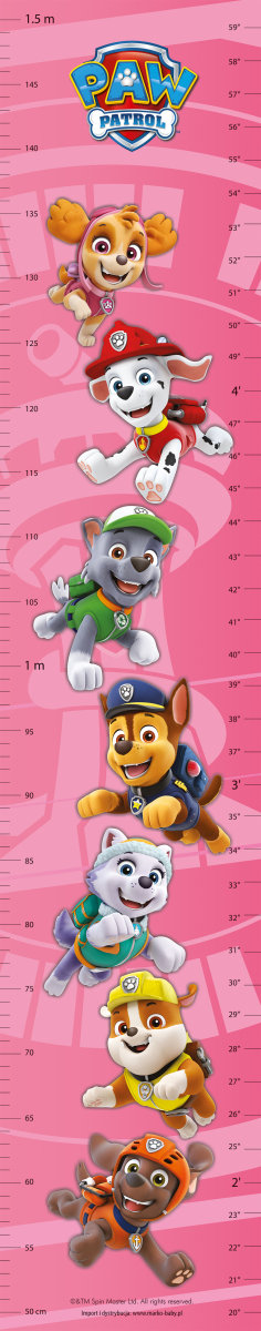 Nickelodeon, Miarka wzrostu Psi Patrol, różowa