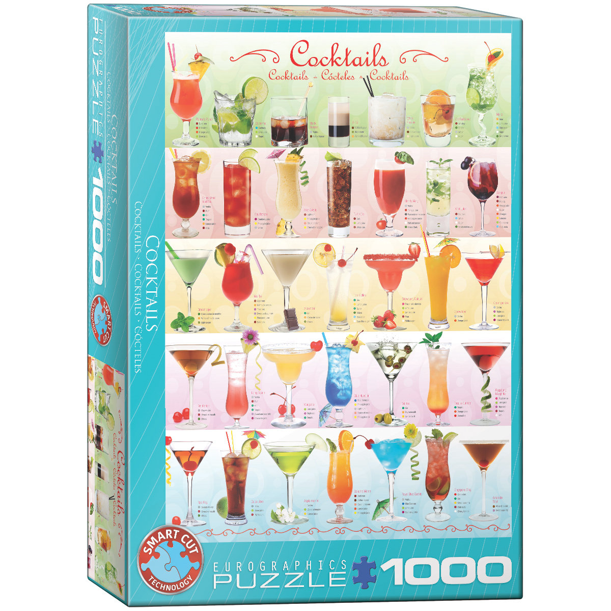 Eurographics Puzzle 1000 Cocktails 6000-0588 -