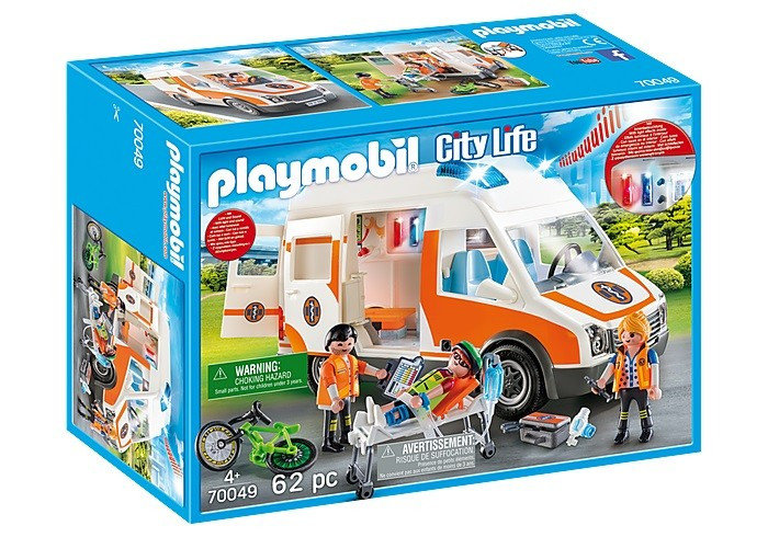 Playmobil City Life Ambulance with Flashing Lights 70049