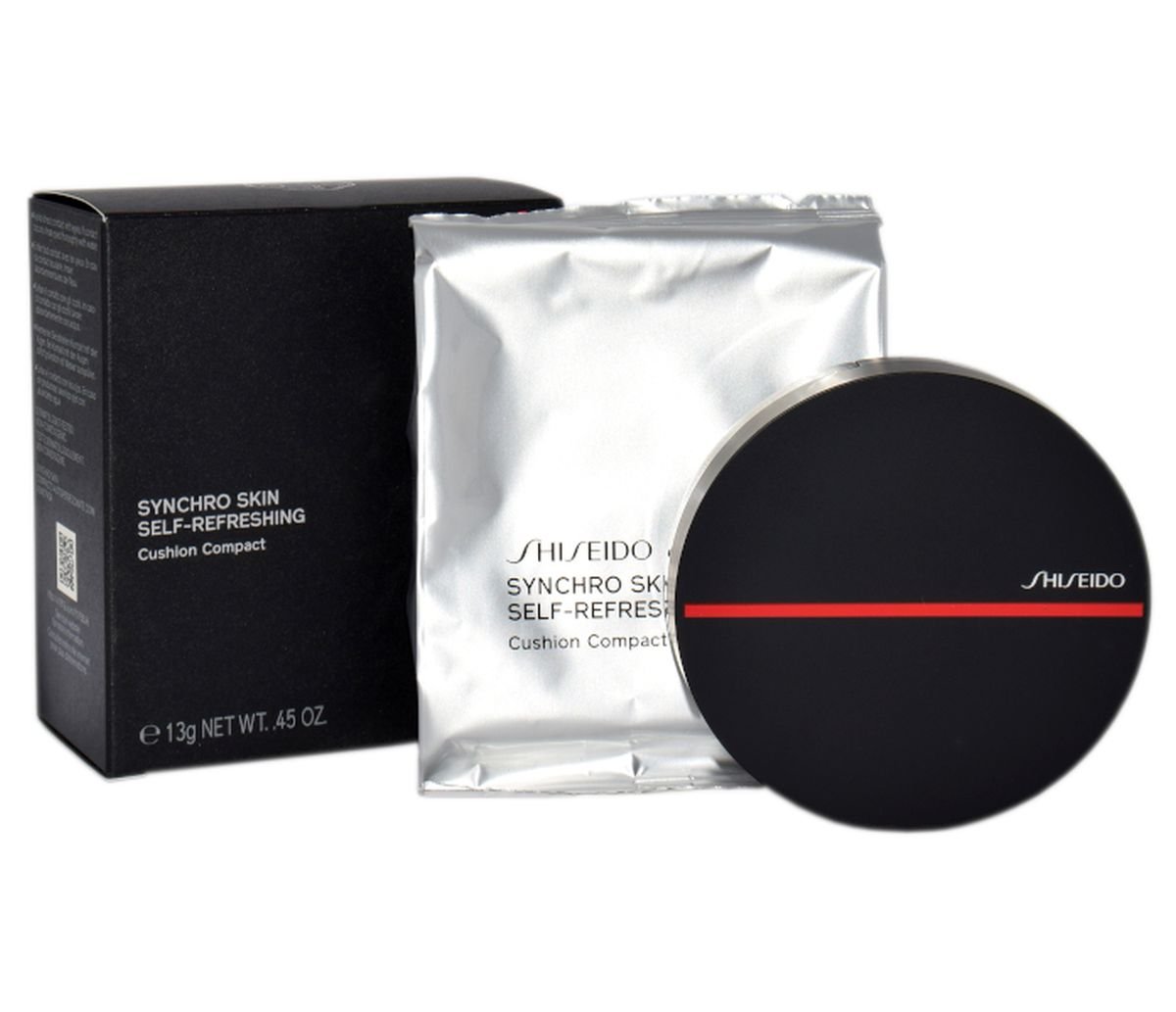 Shiseido Synchro Skin Self-Refreshing Cushion Compact trwały podkład w kompakcie odcień 140 Porcelain 13 g