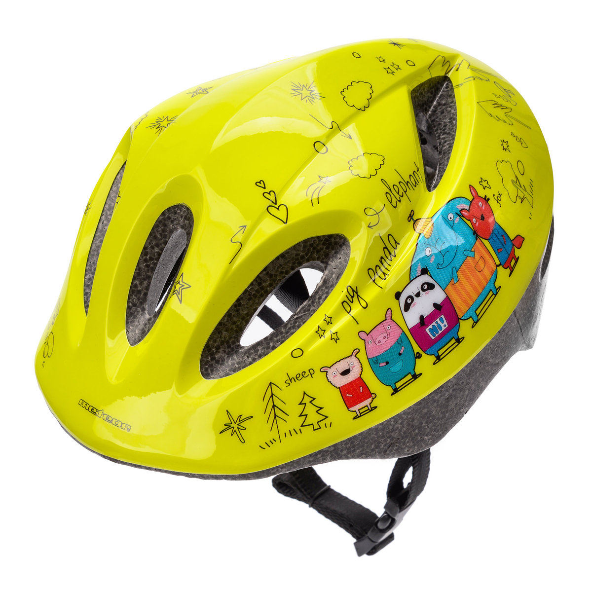 Meteor, Kask rowerowy z regulacją, KS05 Animal friends, rozmiar 52-56