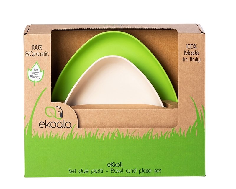 eKoala, Miseczka i Talerzyk, Green. BIOplastik