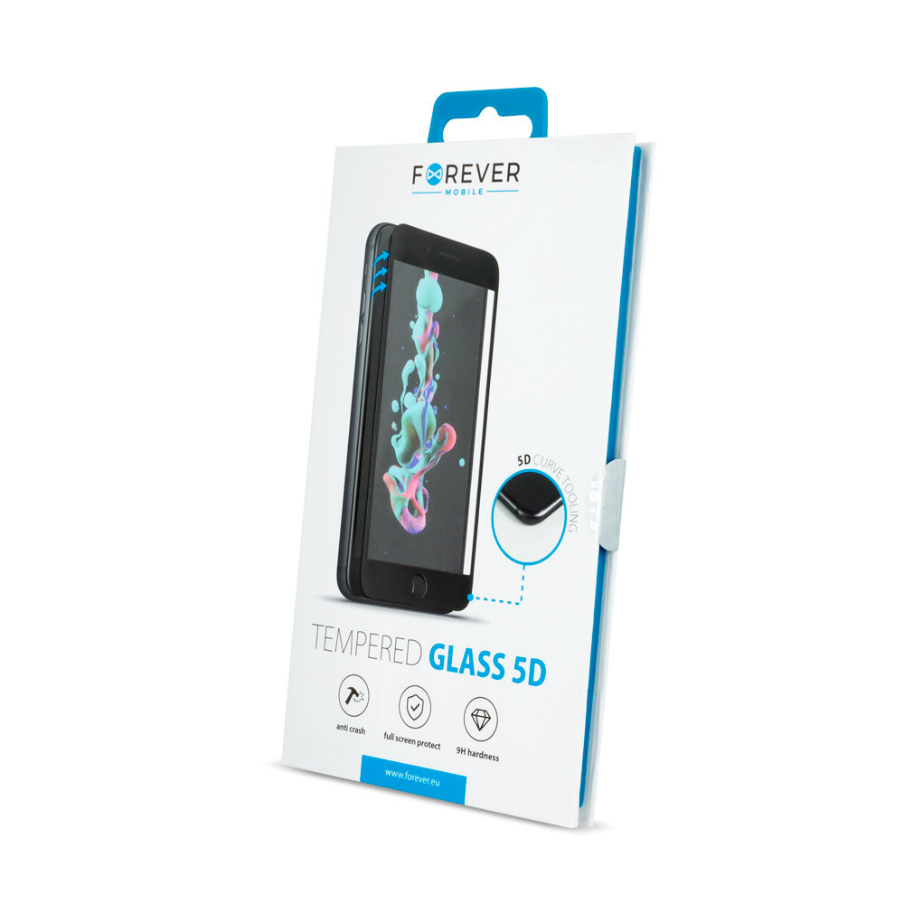 Forever Szkło hartowane 5D do iPhone 12 Max / iPhone 12 Pro czarna ramka