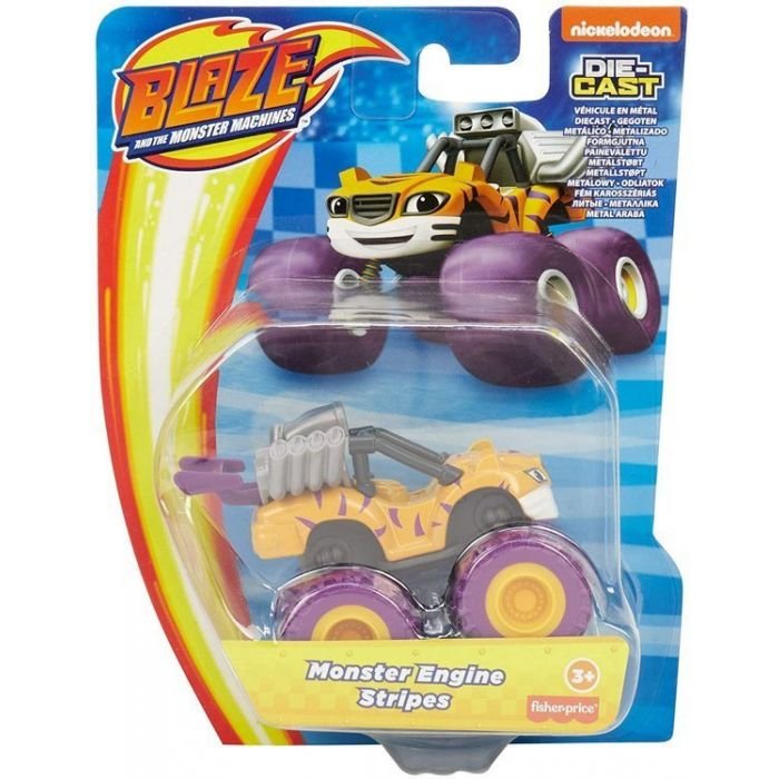 Mattel Blaze metalowy pojazd Monster Engine Stripes -