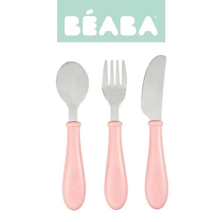 Beaba Sztućce ze Stali Nierdzewnej 12 m+ old Pink