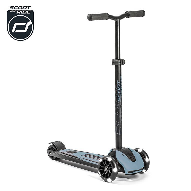 Scootandride SCOOTANDRIDE Highwaykick 5 LED Hulajnoga trójkołowa balansowa ze świecącymi kółkami 5+ Steel solution-bc-6712-0