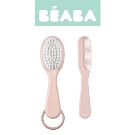 Beaba Szczoteczka do włosów i grzebień Old Pink (opakowanie zbiorcze 6 szt.) solution-bc-7058-0