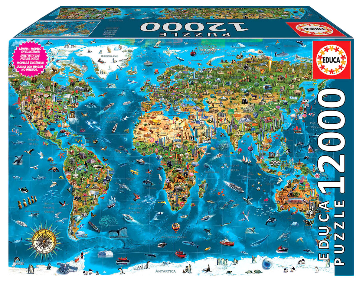 Educa Merveilles du Monde 12000 pices XXL Weltwunder. Duże puzzle z 12 000 części. Ref. 19057 19057