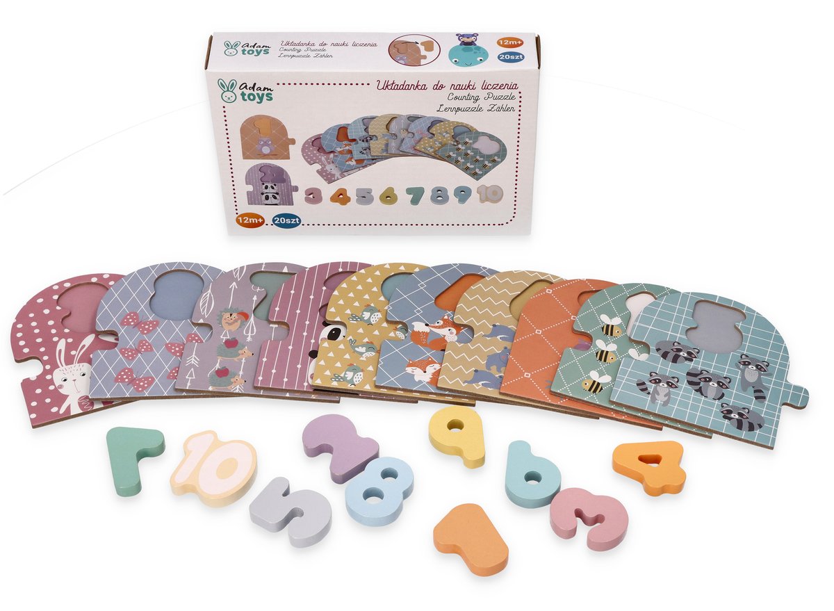 AdamToys Puzzle do nauki liczenia 1-10 N4013