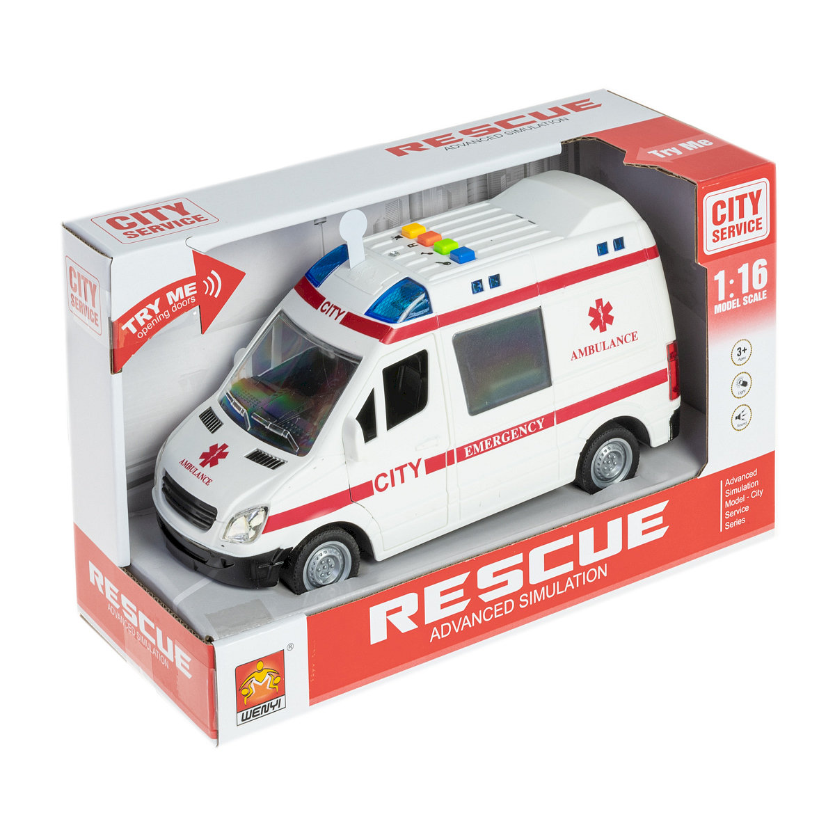 Smily AUTO AMBULANS VAN ŚW/DŹW 1/36 WY590A AN09