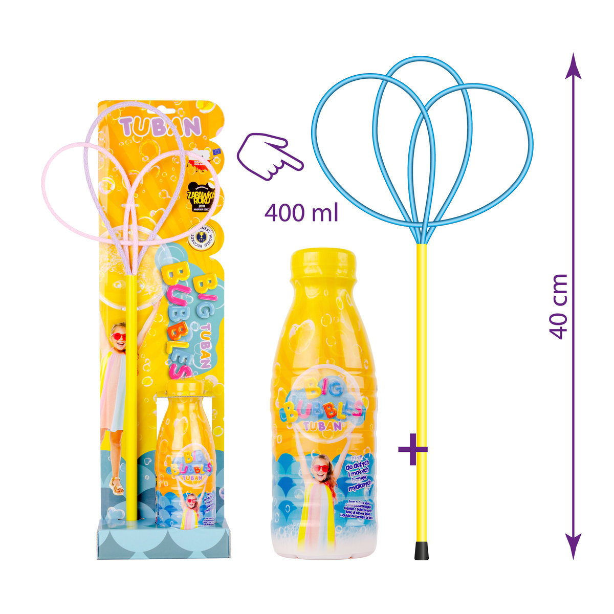 Tuban Obręcz Pro Multi Motylek + płyn 400 ml, mix kolorów