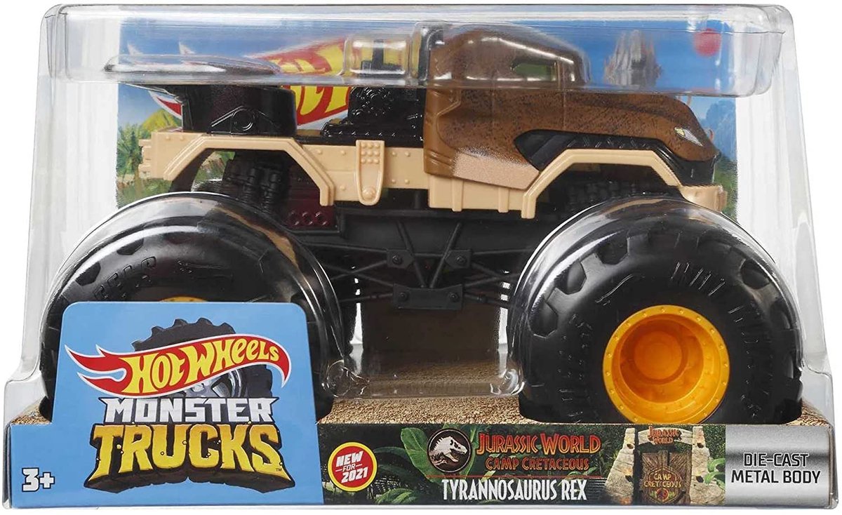 Mattel Samochód Hot Wheels Monster Trucks Jurassic World T-rex GWK96 GWK96