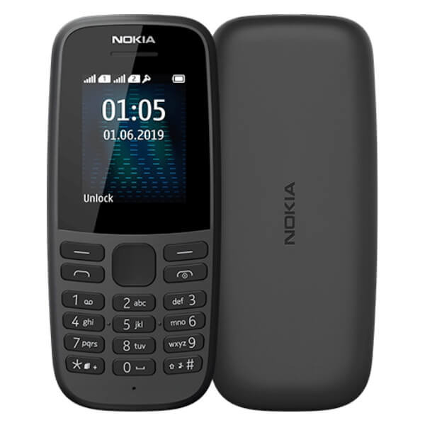 Nokia 105 2019 TA-1174 4MB/4MB Dual Sim Czarny 16KIGB01A02