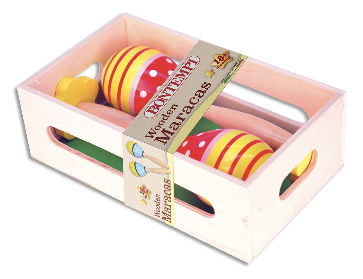 BONTEMPI PLAY - DREWNIANE 2 KOLOROWE GRZECHOTKI