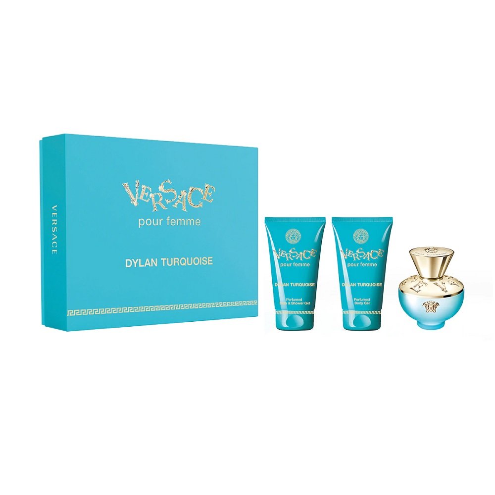 Versace Set Set Dylan Turquoise Edt 50ml + Body Gel 50ml + Shower Gel 50ml 8011003862320