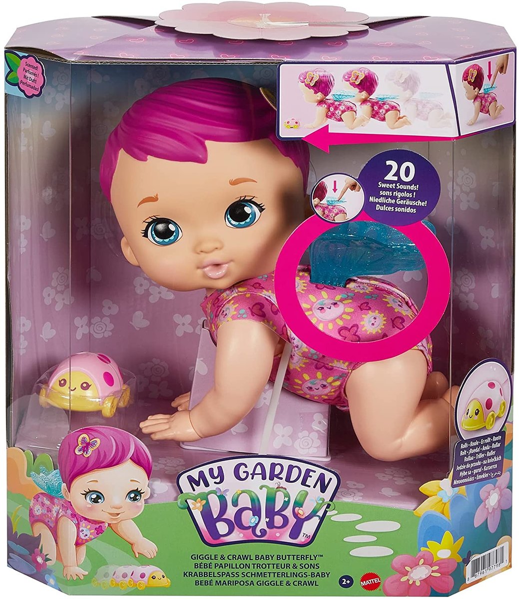 Mattel My Gardem Baby Raczkujący bobasek-motylek 456703