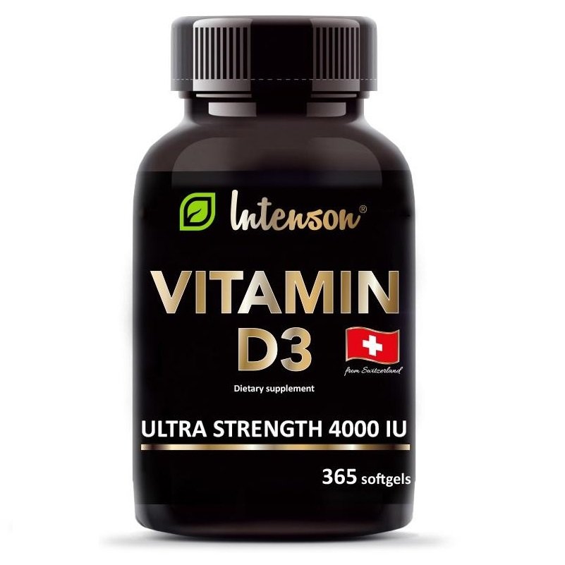 Intenson Witamina D3 4000 IU suplement diety 365 kapsułek 101597-uniw