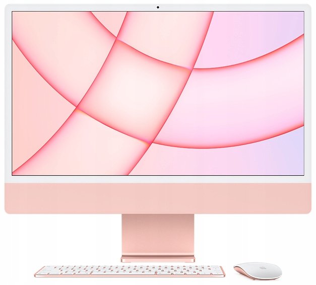 Apple 24-inch iMac with Retina 4.5K display M1 chip with 8-core CPU and 8-core GPU 256GB Pink MGPM3ZE/A