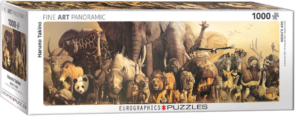 Eurographics Puzzle 1000 Panoramic Noah's Ark by Haruo Takino 6010-4654 -