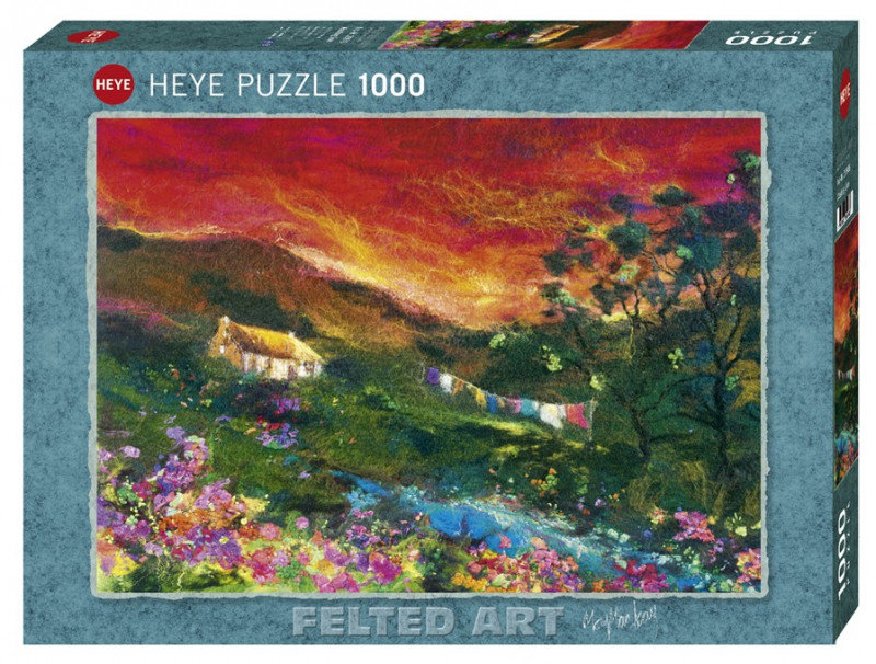 Heye Puzzle 1000 elementów. Sztuka skończona. Rozwieszone pranie