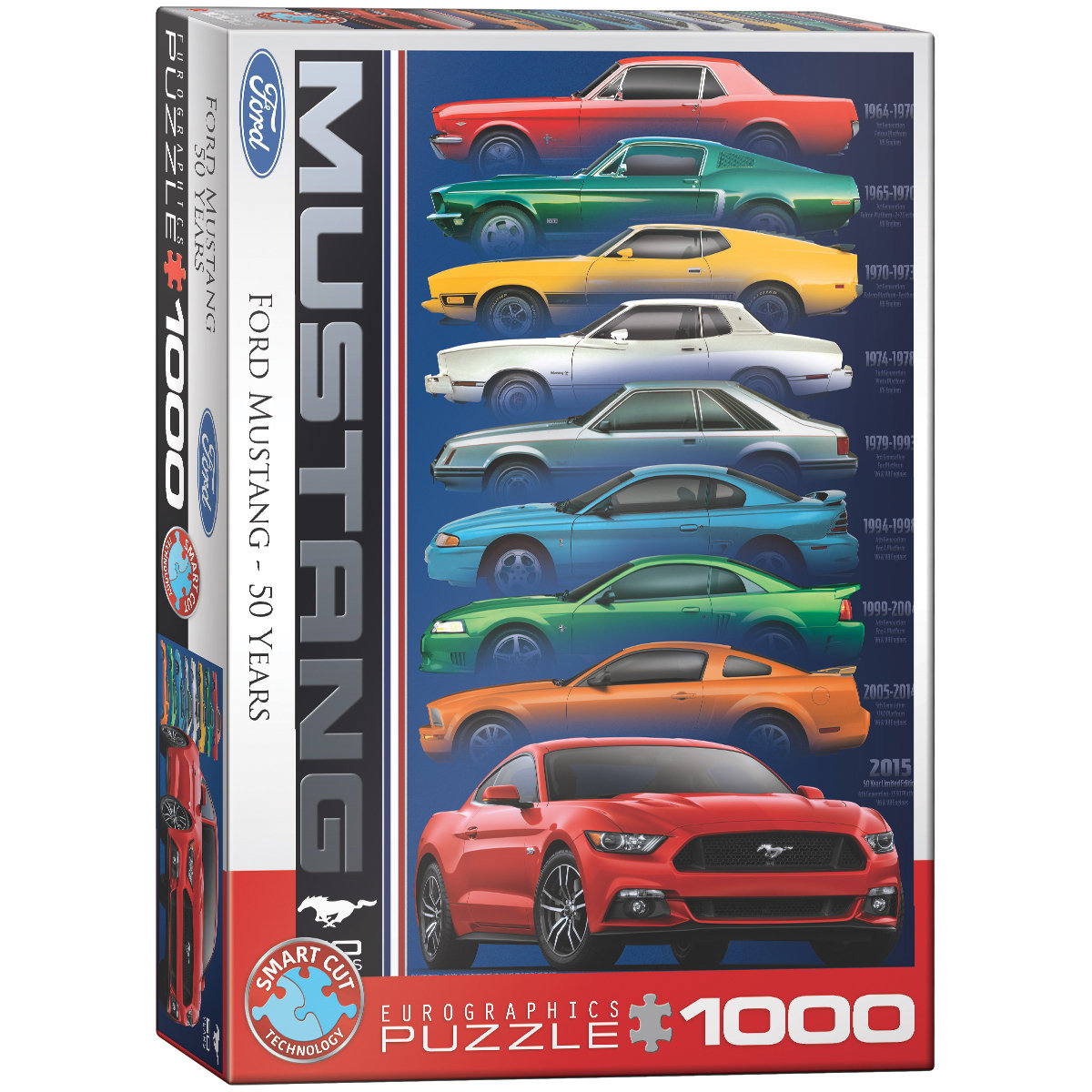 Eurographics Puzzle 1000 Ford Mustang 50 Years 6000-0699 -