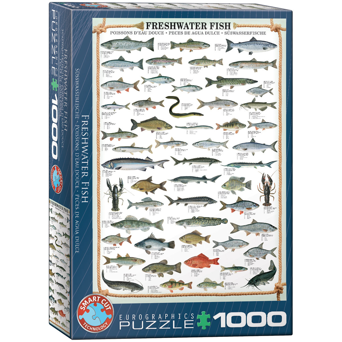 Eurographics Puzzle 1000 Freshwater Fish 6000-0312 -