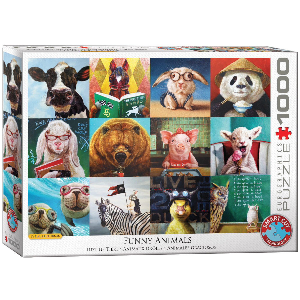 Eurographics Puzzle 1000 Śmieszne zwierzęta, L.Hefferna 6000-5524