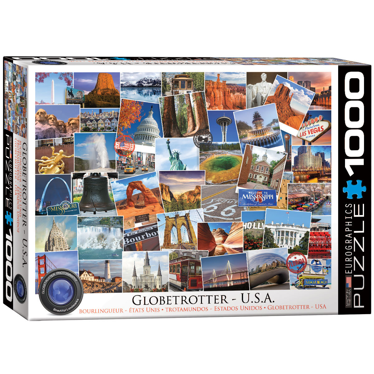 Eurographics Puzzle 1000 elementów. Globetrotter, USA
