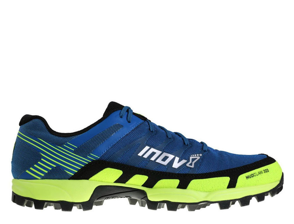Inov-8 Mudclaw 300 Shoes Men, blue/yellow UK 9,5 | EU 44 2021 Buty do biegów z przeszkodami (OCR) 000770-BLYW-P-01-44