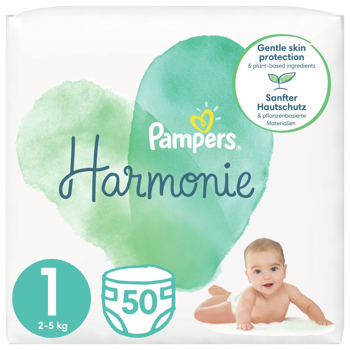 Pampers pieluchy Harmonie Rozmiar 1 50 szt. 2kg 5kg