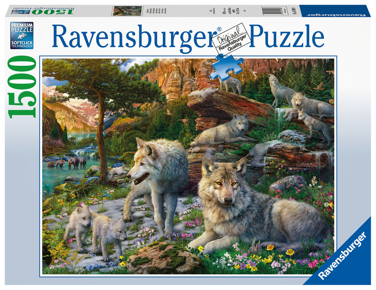 Ravensburger Puzzle 16598 - Wolfsrudel im Frühlingserwachen - 1500 Teile Puzzle für Erwachsene und Kinder ab 14 Jahren 16598