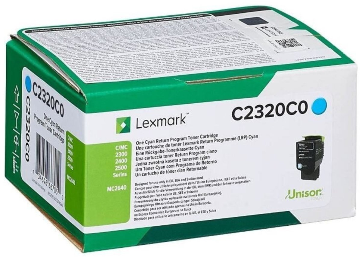 Toner LEXMARK C2320C0, cyan, 1000 str.