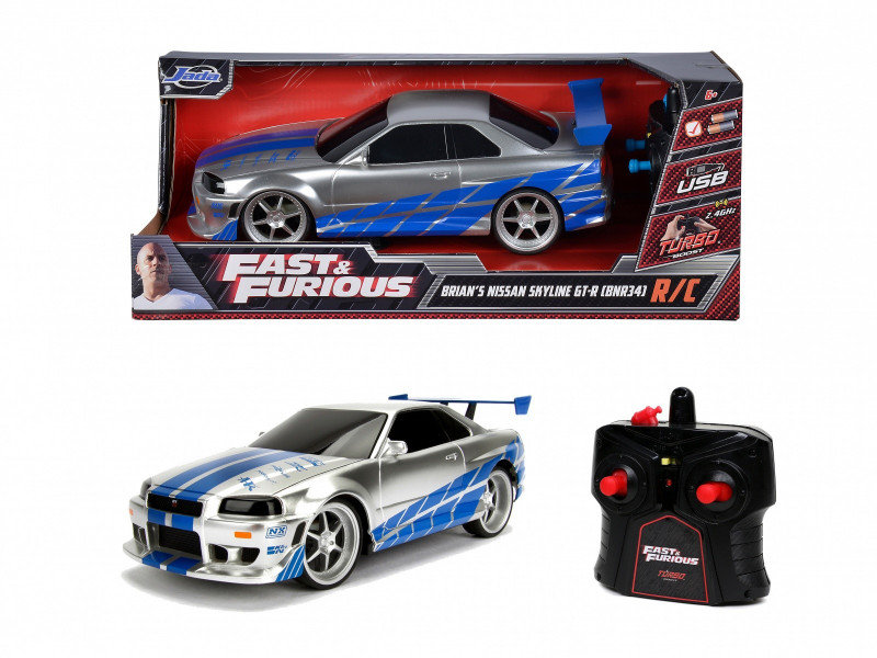 Dickie Toys Auto na radio Fast&Furious Szybcy i wściekli Nissan Skyline GTR 1:16