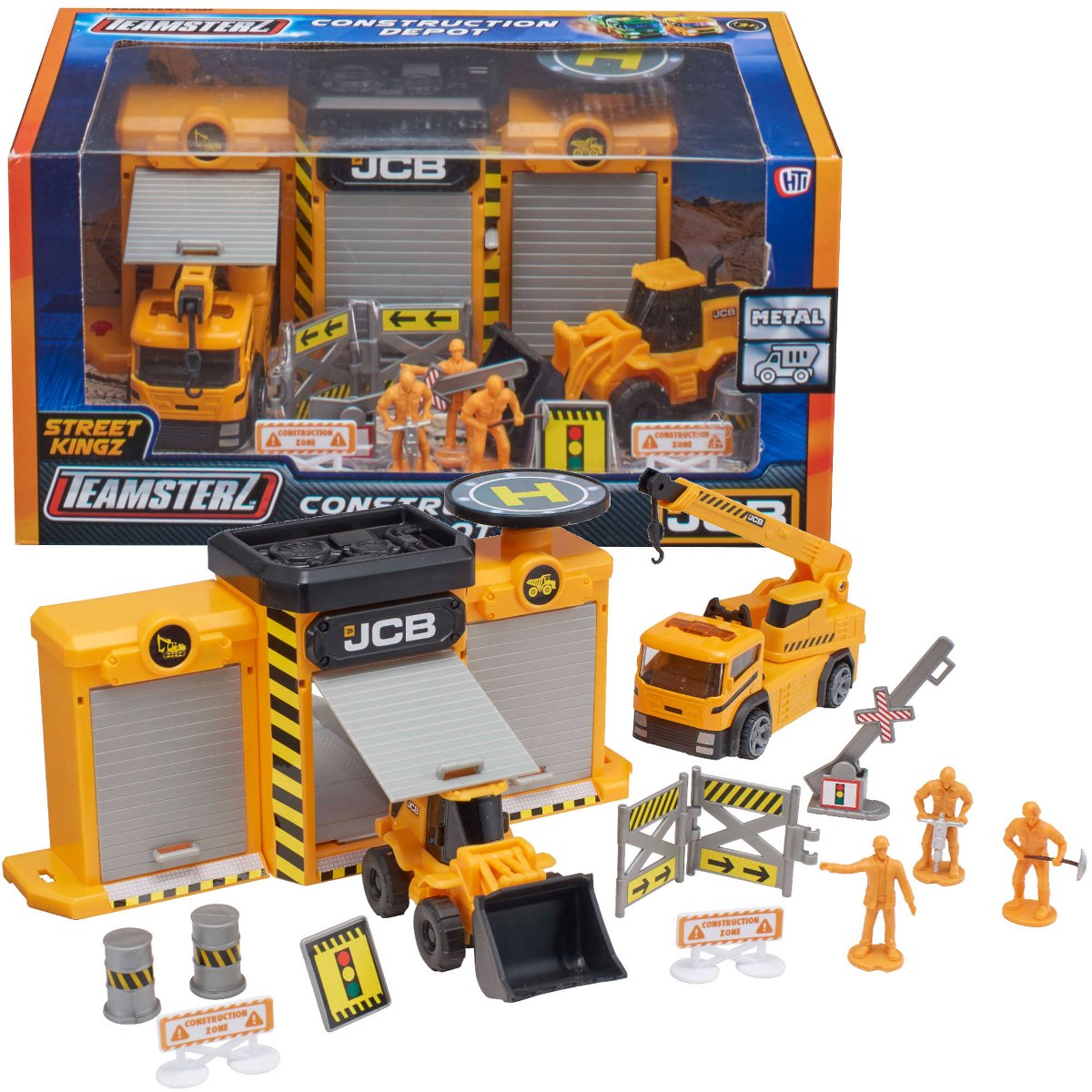 Teamsterz JCB Zestaw budowlany pojazdy i figurki