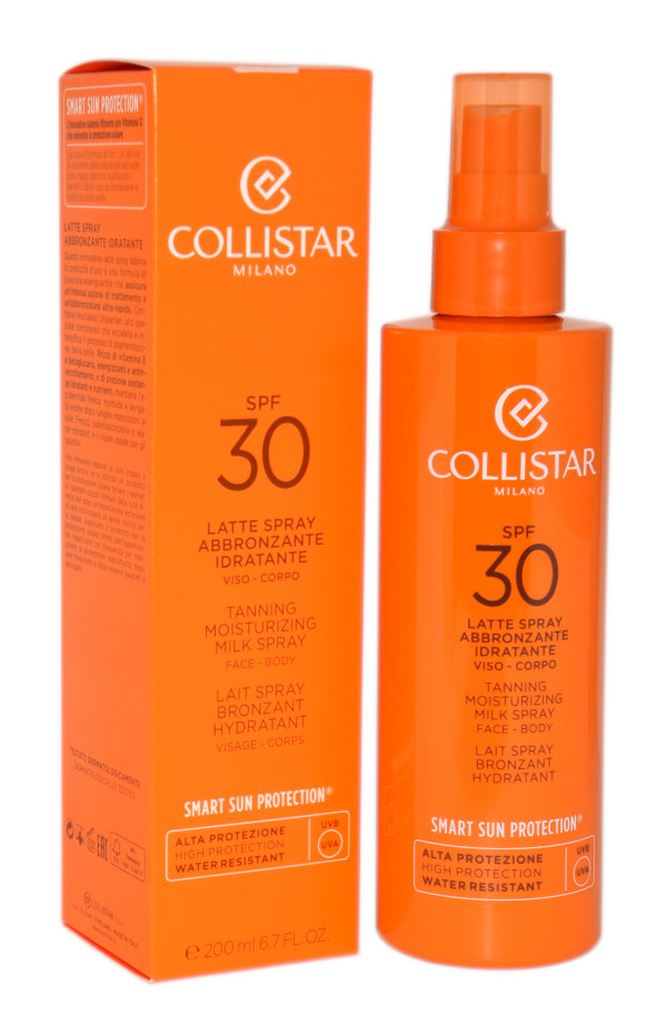 Collistar Smart Sun Protection Tanning Moisturizing Milk Spray SPF30 preparat do opalania ciała 200 ml unisex
