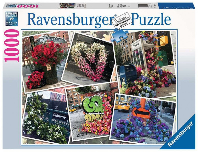Ravensburger Puzzle 2D 1000 elementów NYC błysk kwiatów GXP-811886