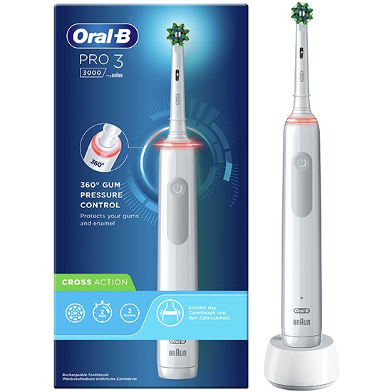 Oral-B Pro 3 3000 CrossAction Biały