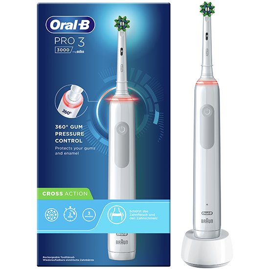 Braun Oral-B Pro 3 3000 CrossAction Biały