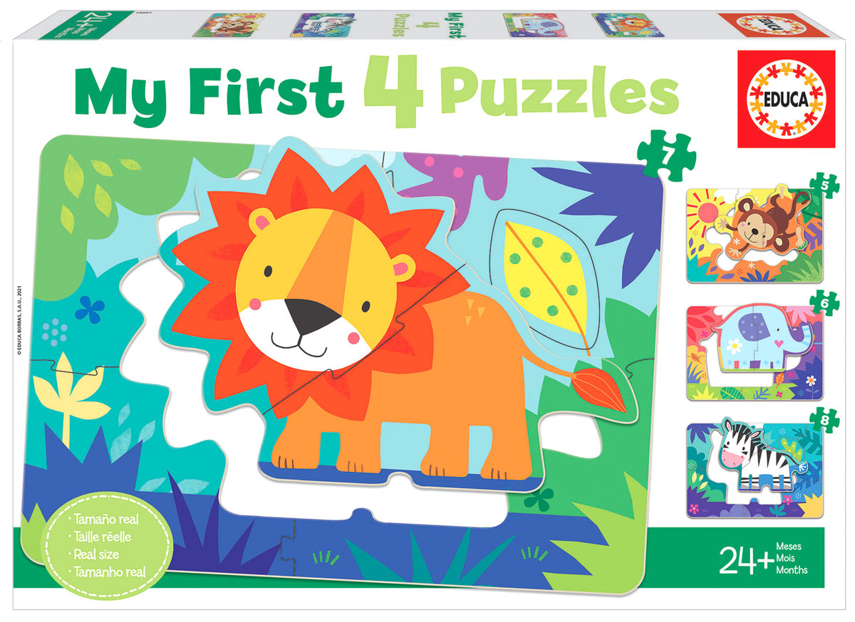 Educa Puzzle Puzzle 5-6-7-8 My Jungle Animals Story Puzzles Puzzle 3D 80-18897