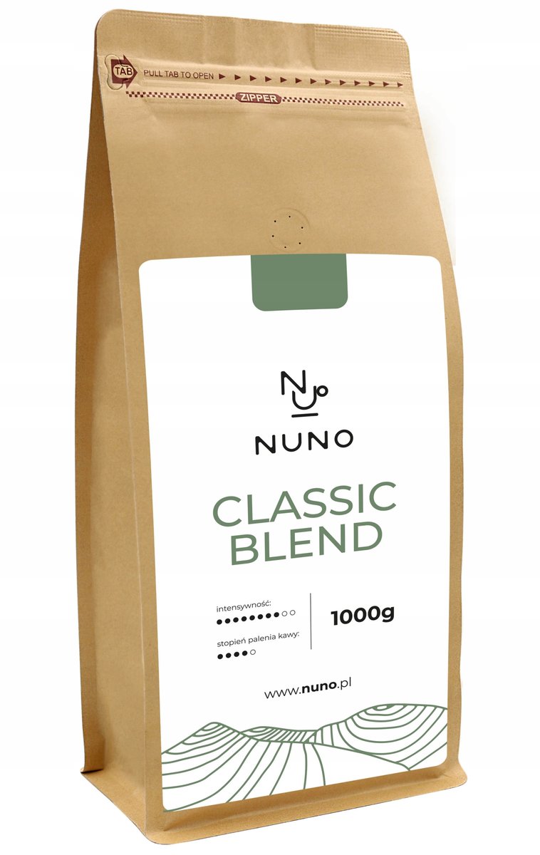 Nuno, kawa ziarnista Classic Blend świeżo palona 72h, 1kg