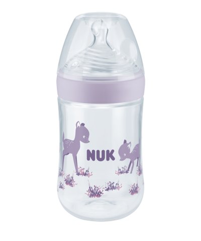 NUK Butelka NATUR SENSE z PP 260ml (smoczek SILIKON do mleka) fioletowa 741964C