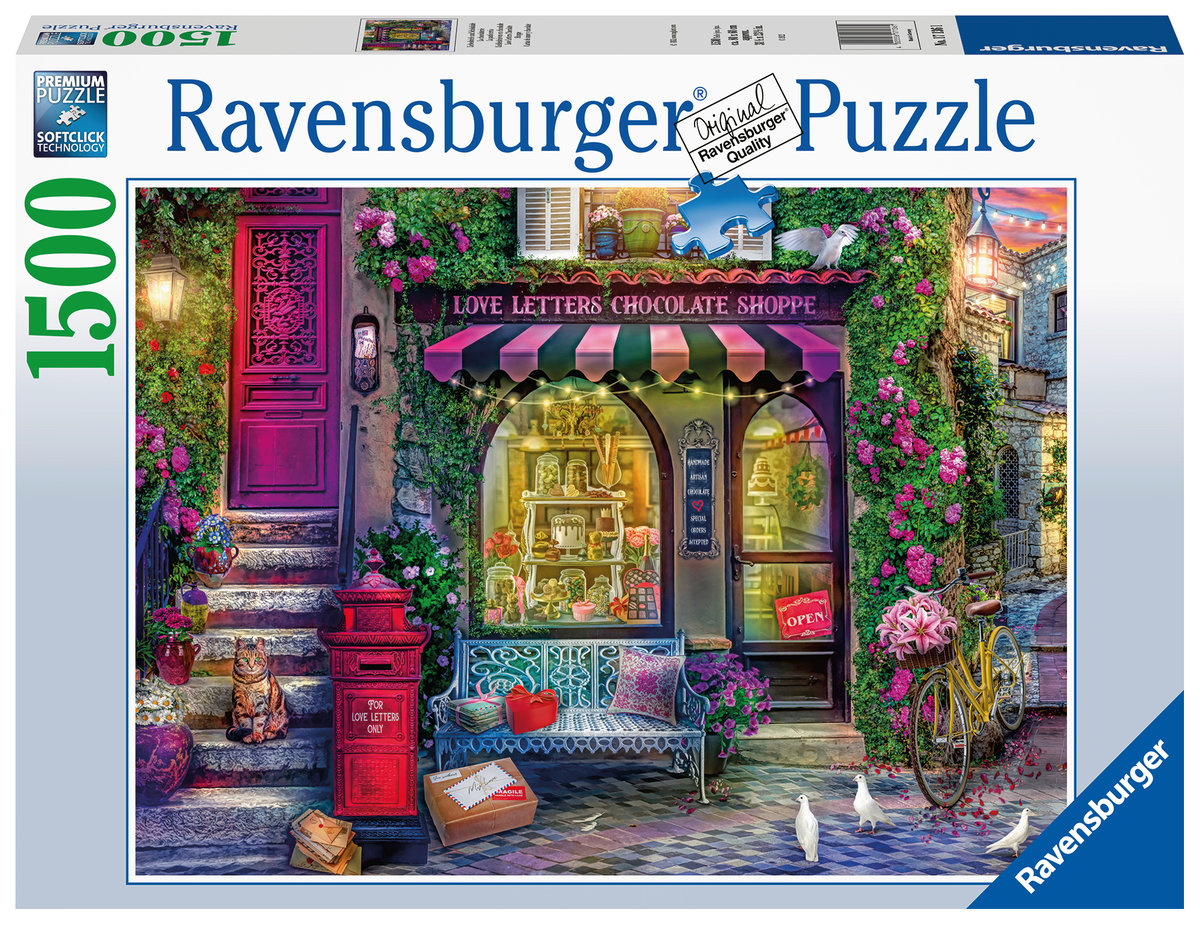 Ravensburger Puzzle 2D 1500 elementów Sklep z czekoladą GXP-811643