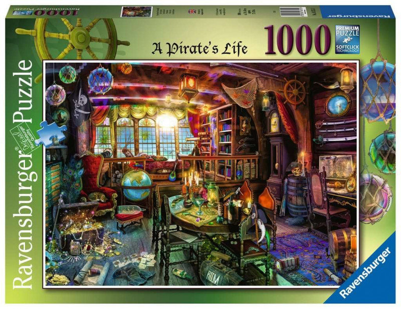 Ravensburger Puzzle 2D 1000 elementów Pirackie życie GXP-811819