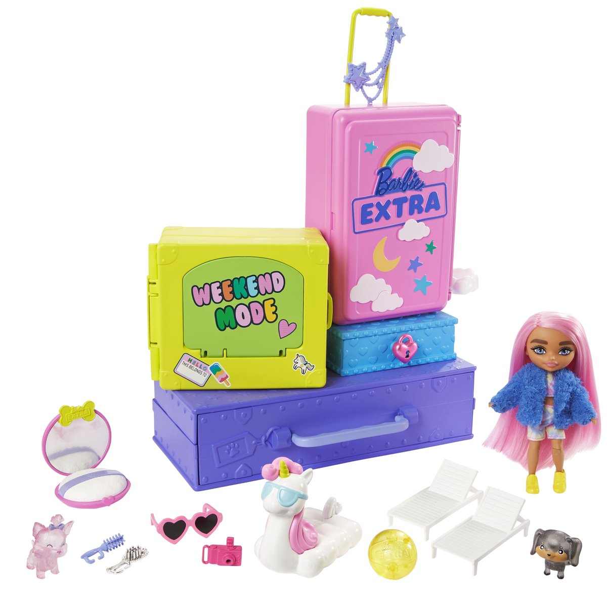 Mattel Extra Zestaw Mała lalka + zwierzątka HDY91 HDY91