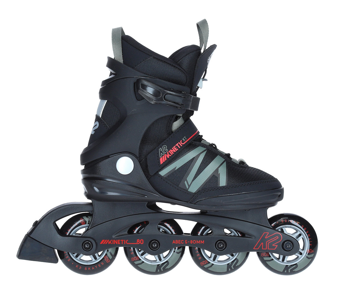 K2, Rolki męskie Kinetic 80 PRO XT, Czarno-Czerwony, rozm. 44