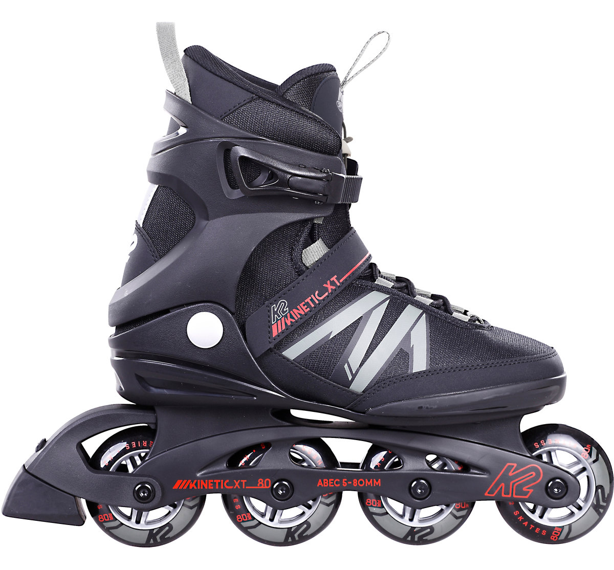 K2, Rolki męskie Kinetic 80 PRO XT, Czarno-Czerwony, rozm. 44,5