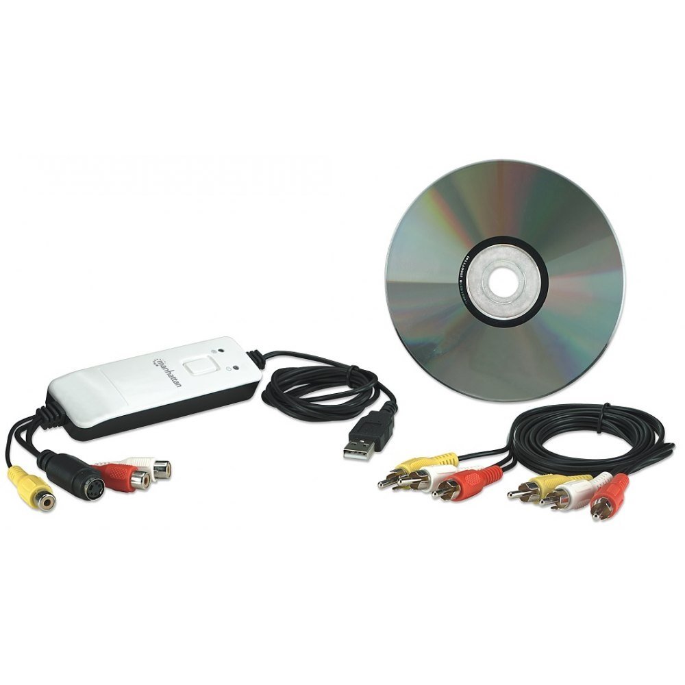 MANHATTAN MANHATTAN Grabber Audio/Video Hi-Speed USB 2.0 NTSC/PAL/SECAM 162579 > Dostawa0zł