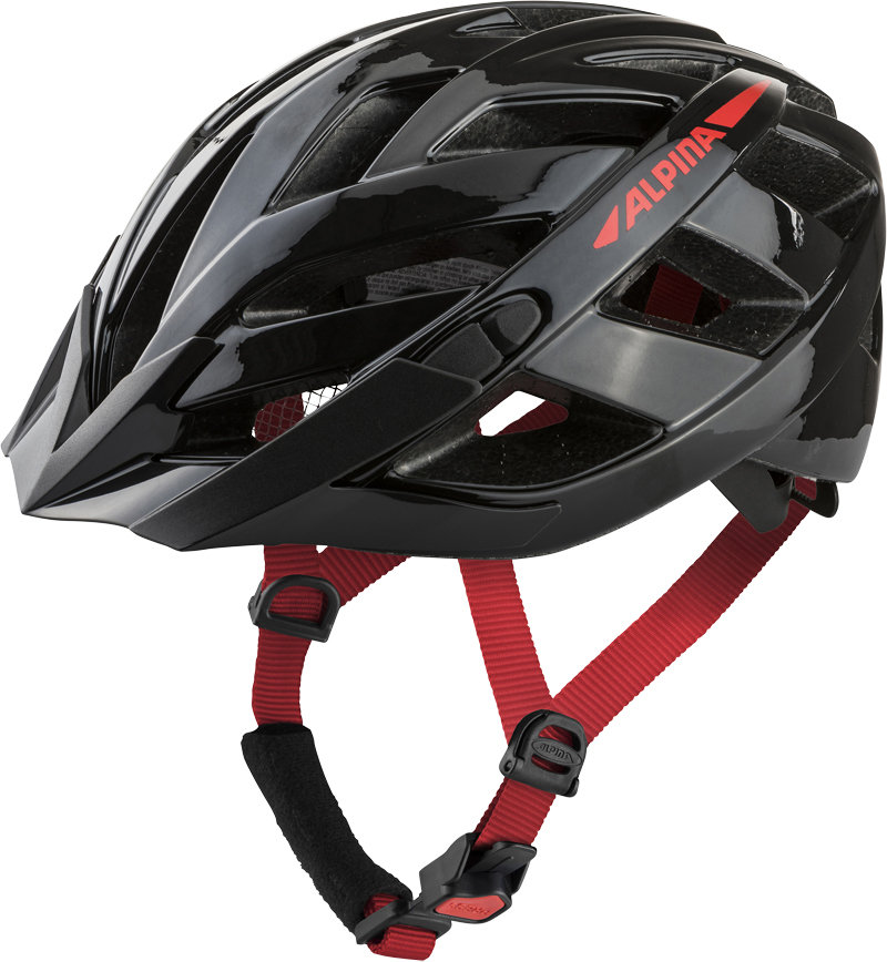 Alpina Unisex - Dorośli, PANOMA 2.0 Kask rowerowy, black-red gloss, 56-59 cm