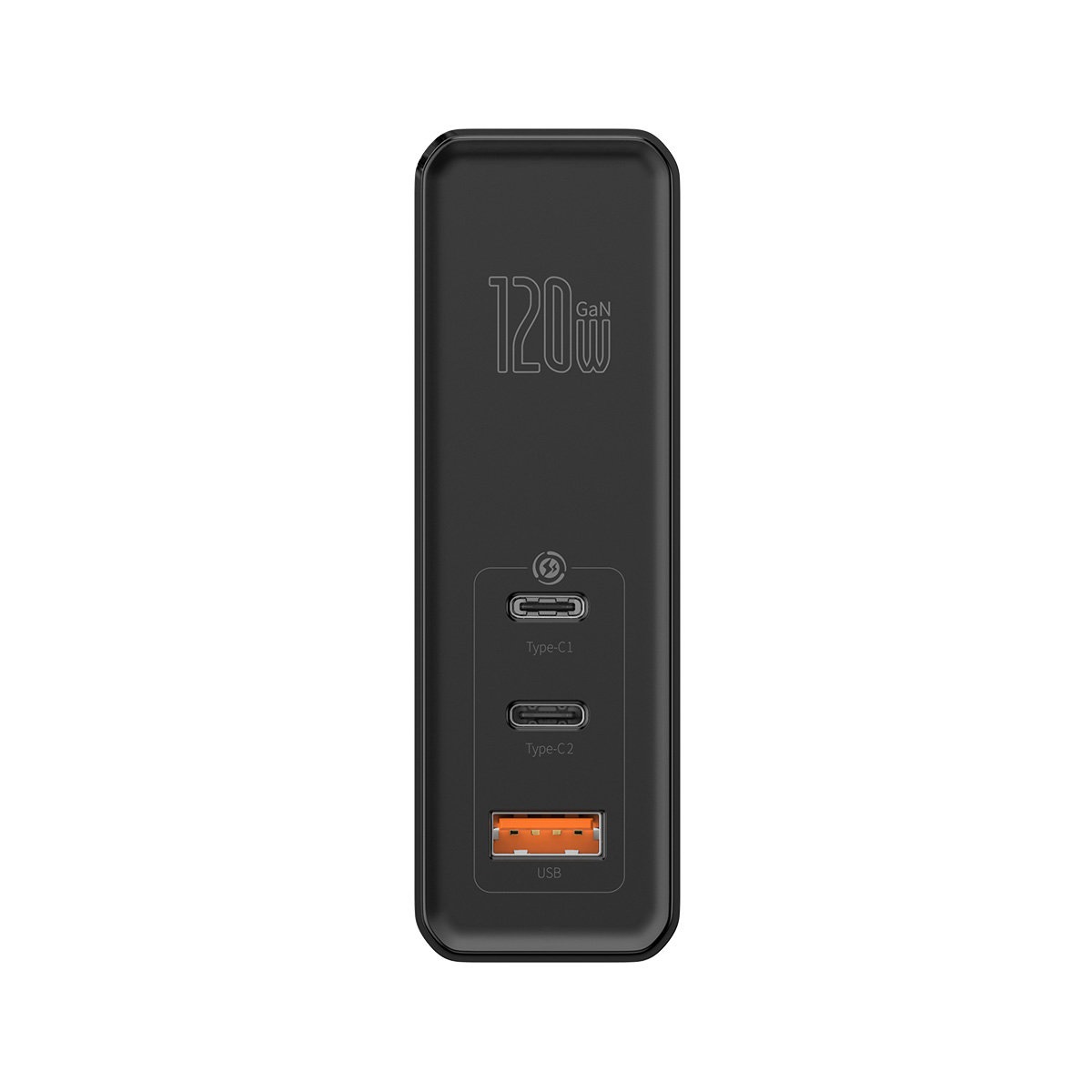 Baseus Ładowarka sieciowa, GaN2 Mini 3USB USB-A/ 2xPD USB-C 120W, czarna z kablem USB-C - USB-C 100W
